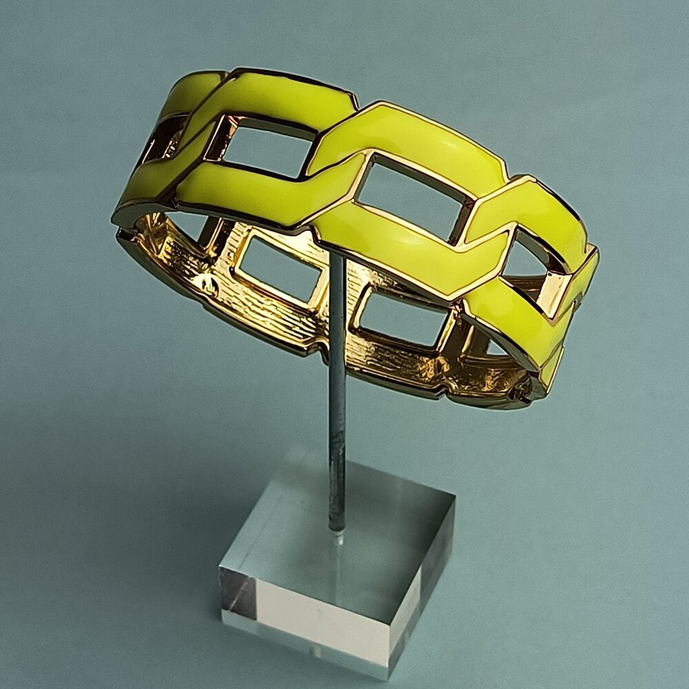 Statement Enamel Chunky Link Chain Oval Inged Cuff Bangle Bracelet Neon …